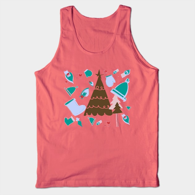 Cute Christmas Tree Tank Top by bruxamagica